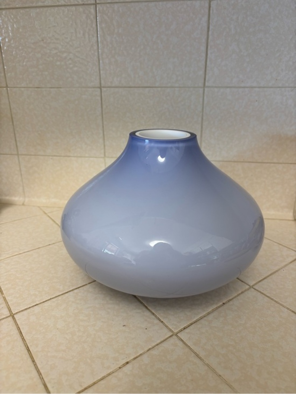Crate & Barrel Gwen Vase Light Blue